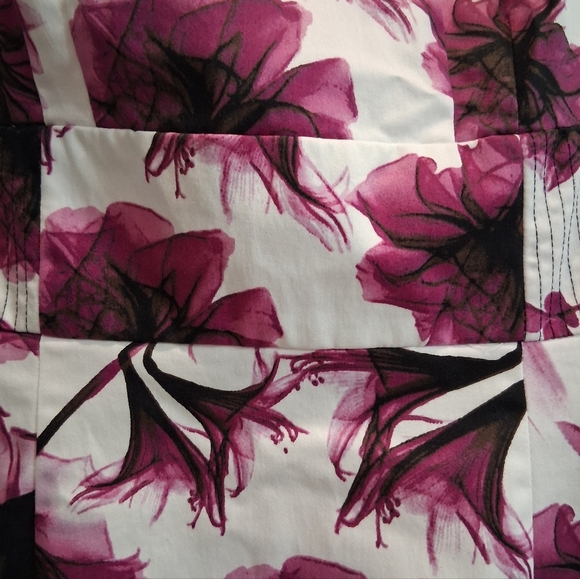 Worthington Purple and White Floral Y2K Sleeveless Women's Sheath Dress Size 8 - Picture 6 of 11